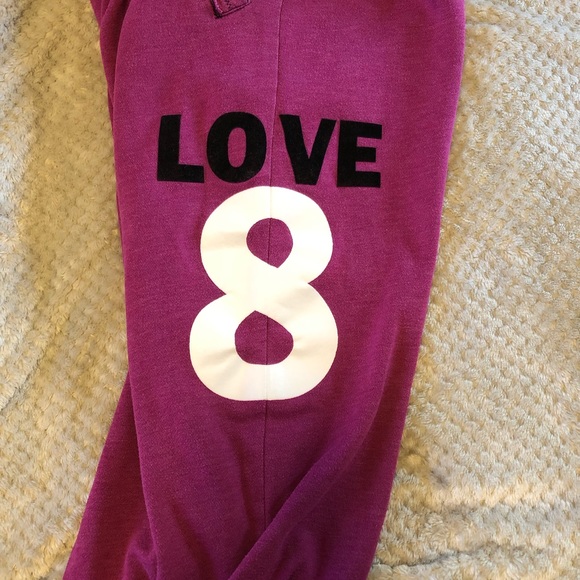 Mossimo Purple LOVE 8 Sweats - Picture 9 of 12
